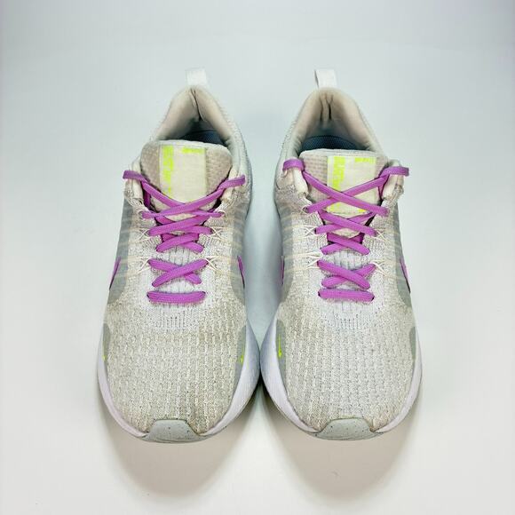 Nike React Infinity Run Flyknit 3 White Purple Running DZ3016-100 Womens Sz 8.5 - Picture 3 of 10